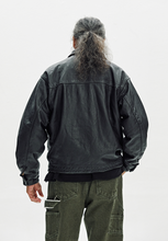 Load image into Gallery viewer, Destroyed Cowhide Leather Jacket - Black
