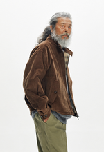 Load image into Gallery viewer, CORDUROY BUDDY HARRINGTON JACKET - BROWN
