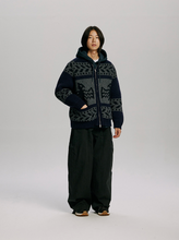 Load image into Gallery viewer, Thunderbird Cowichan Cardigan - Navy
