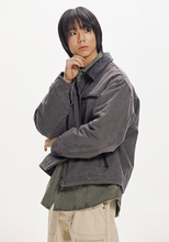 Load image into Gallery viewer, Heavy Canvas Destroyed Work Jacket - Mud
