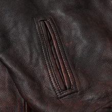 Load image into Gallery viewer, Destroyed Cowhide Leather Jacket - Brown
