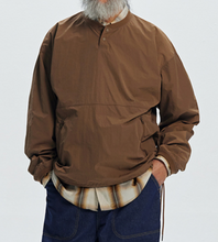 Load image into Gallery viewer, NYLON POCKET PULLOVER SWEATER - BROWN
