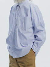 Load image into Gallery viewer, CLIPPING POCKET SHIRT - BLUE STRIPE
