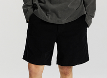 Load image into Gallery viewer, CORDUROY COMFORT SHORTS - BLACK
