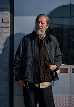 Load image into Gallery viewer, Herringbone Wool Hunting Jacket - Grey Black
