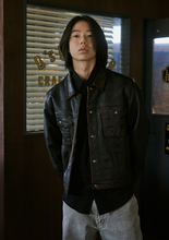 Load image into Gallery viewer, Cowhide Storm Trucker Jacket - Washed Brown
