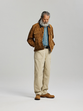 Load image into Gallery viewer, Suede Storm Trucker Jacket - Whiskey
