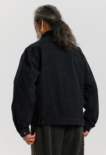 Load image into Gallery viewer, Heavy Canvas Storm Trucker Jacket - Black
