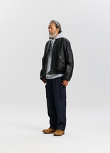 Load image into Gallery viewer, Lambskin Flight Jacket - Black
