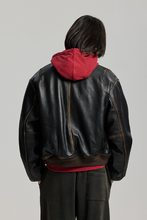 Load image into Gallery viewer, Lambskin Flight Jacket - Washed Brown
