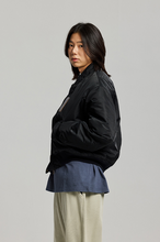 Load image into Gallery viewer, Nylon Flight Jacket - Black
