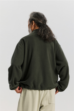 Load image into Gallery viewer, Mock Neck Fleece Anorak Parka - Dark Green
