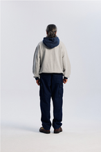 Load image into Gallery viewer, Colour Block Pocket Hoody - Navy
