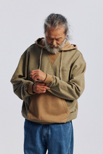 Load image into Gallery viewer, Colour Block Pocket Hoody - Mustard
