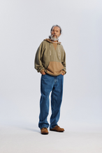 Load image into Gallery viewer, Colour Block Pocket Hoody - Mustard
