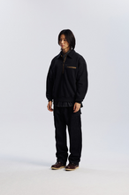 Load image into Gallery viewer, Vintage Dyeing Half Zip Sweat - Vintage Black
