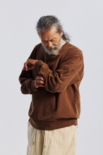 Load image into Gallery viewer, Cover Stitch Vintage Sweatshirt - Brown
