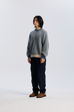 Load image into Gallery viewer, Rollneck Ringer Knit - Blue
