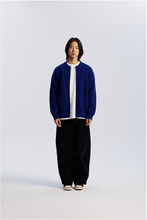 Load image into Gallery viewer, Wool Deck Zip Up Cardigan - Cobalt Blue
