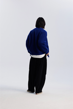 Load image into Gallery viewer, Wool Deck Zip Up Cardigan - Cobalt Blue
