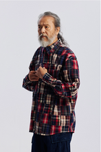 Load image into Gallery viewer, Madras Patchwork Relaxed Shirt - Wine
