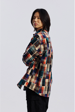 Load image into Gallery viewer, Madras Patchwork Relaxed Shirt - Beige
