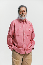 Load image into Gallery viewer, Cigarette Pocket Chambray Shirt - Red
