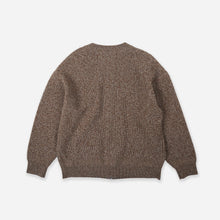Load image into Gallery viewer, TWEED ZIP UP CARDIGAN - BROWN
