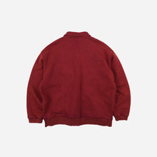 Load image into Gallery viewer, Vintage Dyeing Half Zip Sweat - Vintage Red
