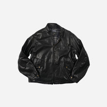 Load image into Gallery viewer, Waxed Cowhide Buddy Harrington Jacket - Black
