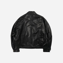 Load image into Gallery viewer, Waxed Cowhide Buddy Harrington Jacket - Black
