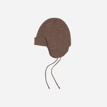 Load image into Gallery viewer, Wool Earflap Knit Beanie - Cocoa

