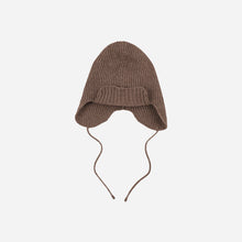 Load image into Gallery viewer, Wool Earflap Knit Beanie - Cocoa

