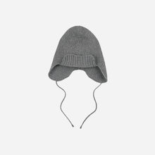Load image into Gallery viewer, Wool Earflap Knit Beanie - Grey
