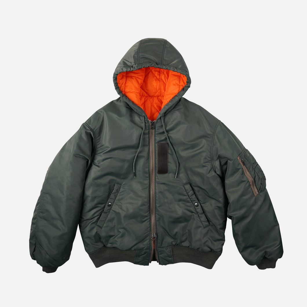 ACTIVE MA-1 HOODED JACKET - OLIVE