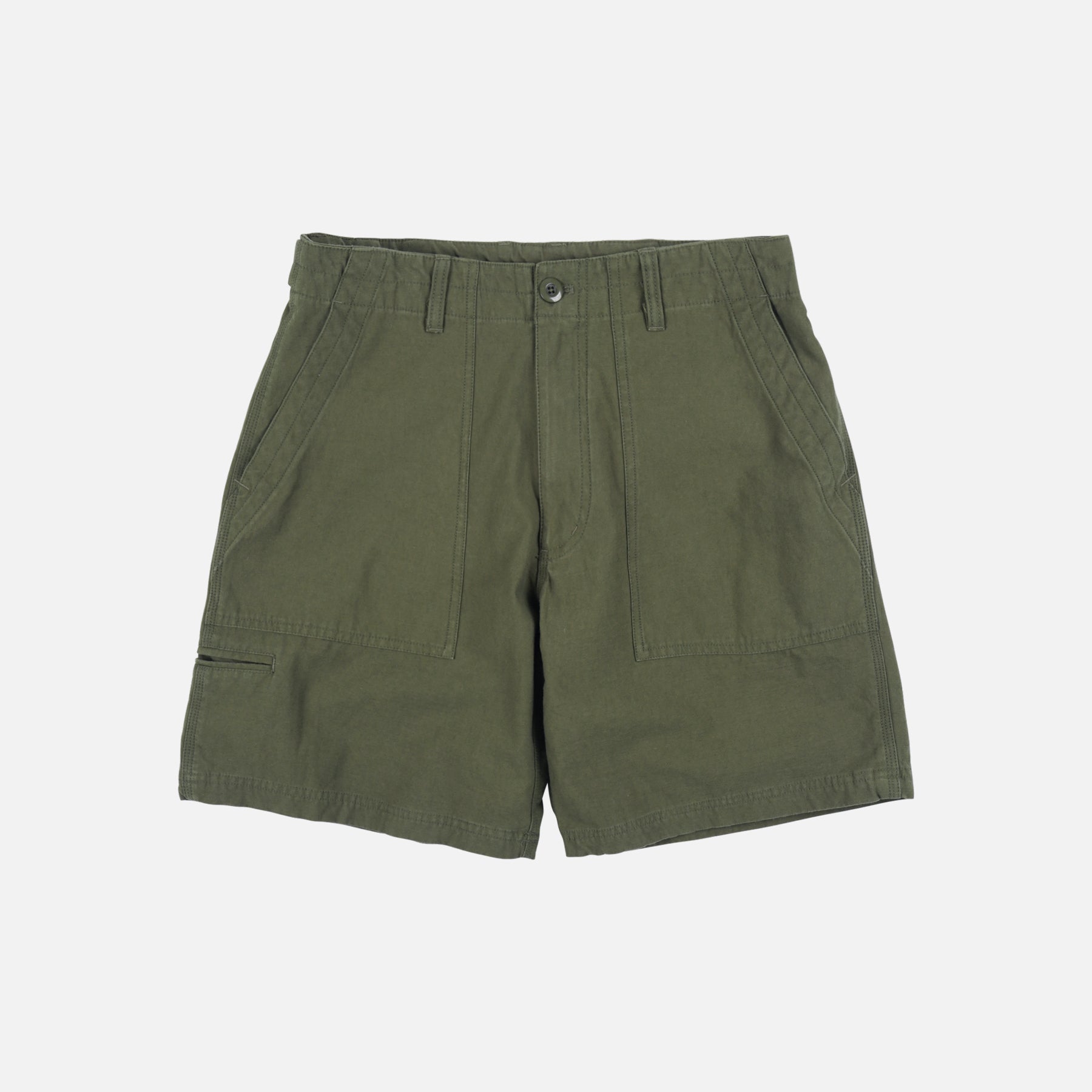 BACKSATIN ESSENTIAL FATIGUE SHORTS - OLIVE - THE GREAT DIVIDE