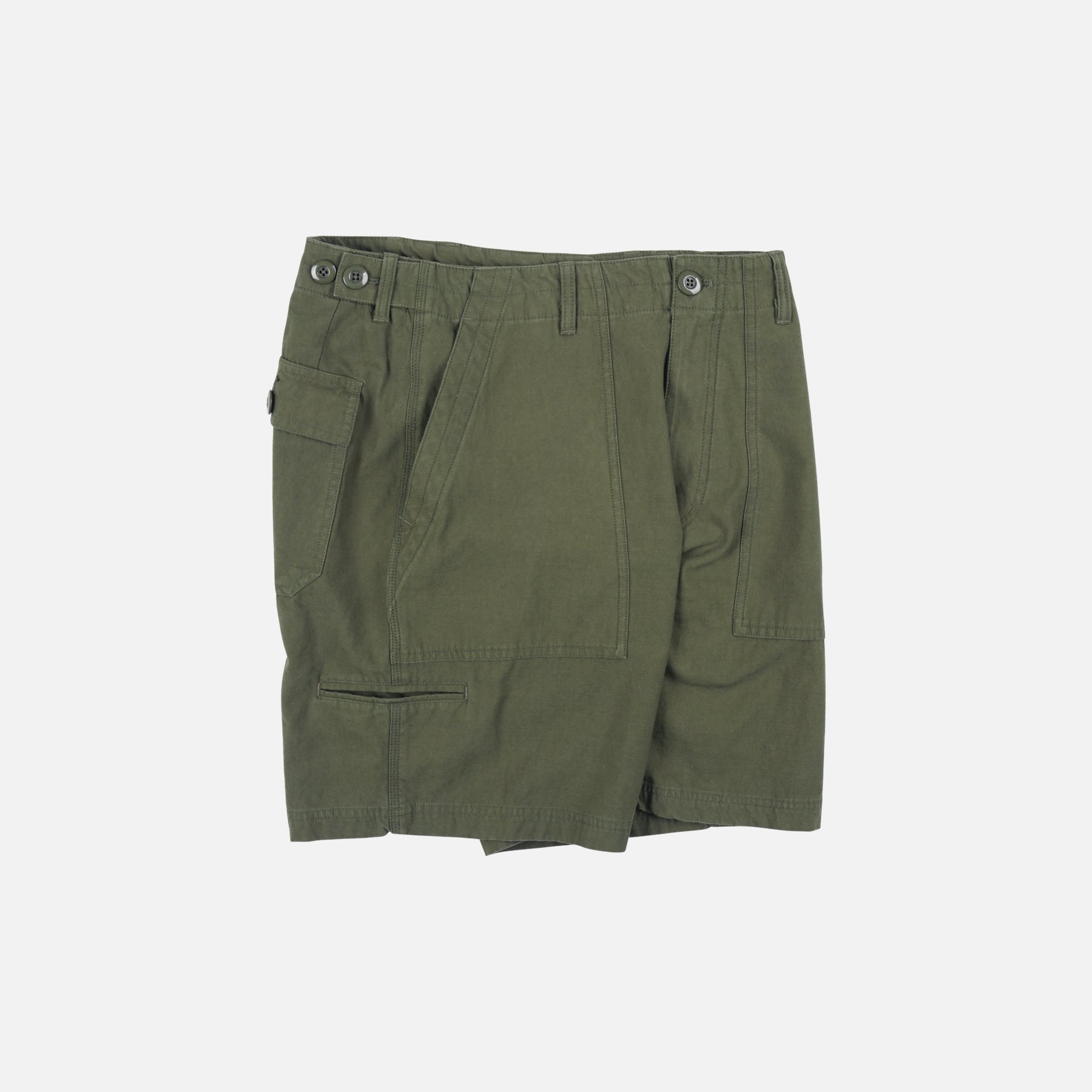 BACKSATIN ESSENTIAL FATIGUE SHORTS - OLIVE - THE GREAT DIVIDE