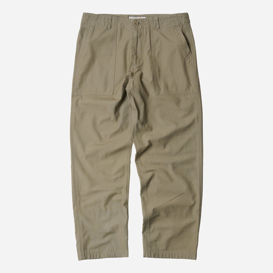 BACK SATIN FATIGUE PANTS - KHAKI BEIGE