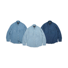 Load image into Gallery viewer, BLEACHED UTILITY SHIRT - LIGHT BLUE
