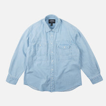 Load image into Gallery viewer, BLEACHED UTILITY SHIRT - LIGHT BLUE
