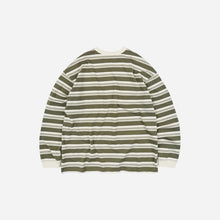Load image into Gallery viewer, BLOCK STRIPE LONG SLEEVE T-SHIRT - OLIVE
