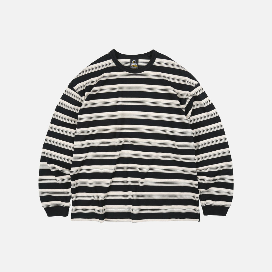 BLOCK STRIPE L/S T-SHIRT - BLACK - THE GREAT DIVIDE – Frizmworks
