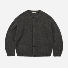 Load image into Gallery viewer, BRUSHED WOOL ROUND CARDIGAN - BROWN
