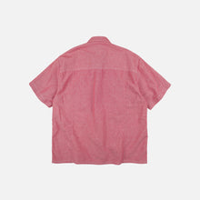 Load image into Gallery viewer, CHAMBRAY BIG POCKET HALF SHIRT - RED
