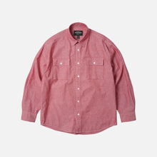 Load image into Gallery viewer, Cigarette Pocket Chambray Shirt - Red
