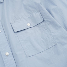 Load image into Gallery viewer, CIGARETTE POCKET TYPEWRITER SHIRT - SKY BLUE
