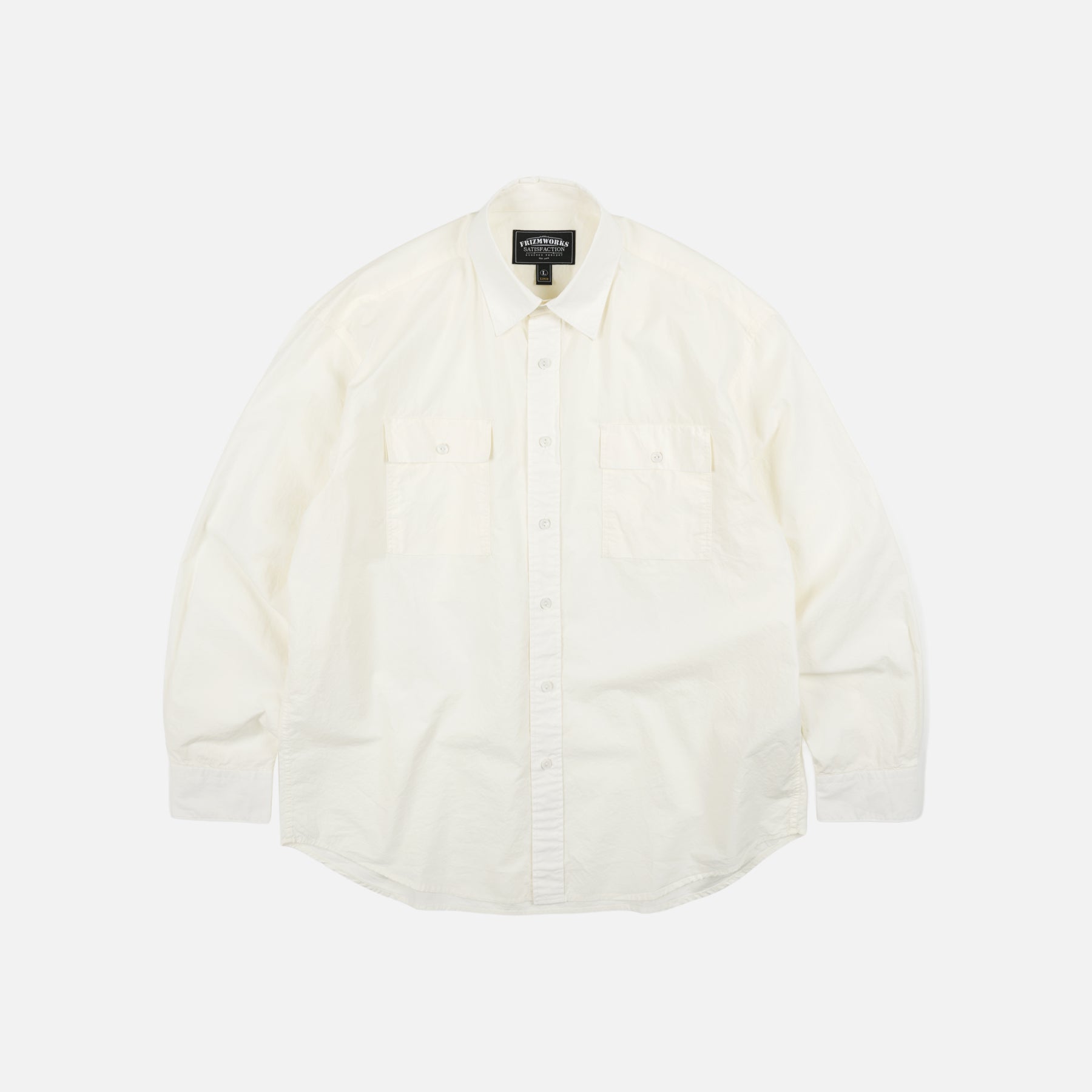 CIGARETTE POCKET TYPEWRITER SHIRT - BUTTER