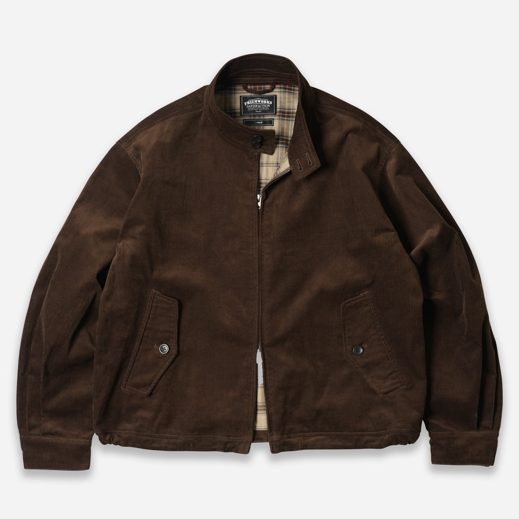 CORDUROY BUDDY HARRINGTON JACKET - BROWN - THE GREAT DIVIDE 