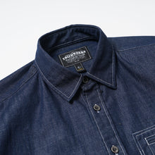 Load image into Gallery viewer, DENIM CARPENTER POCKET WORK SHIRT - INDIGO STRIPE
