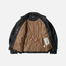 Load image into Gallery viewer, Destroyed Cowhide Leather Jacket - Black
